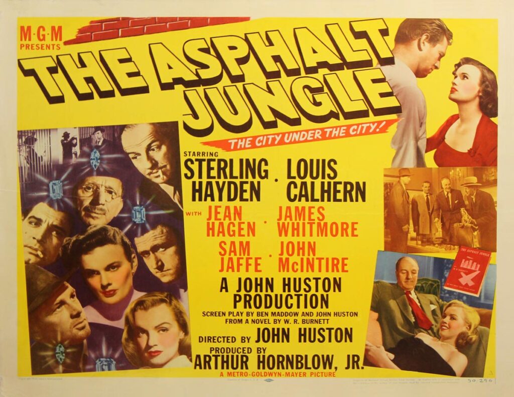 ASPHALT JUNGLE, THE (1950) Half sheet poster