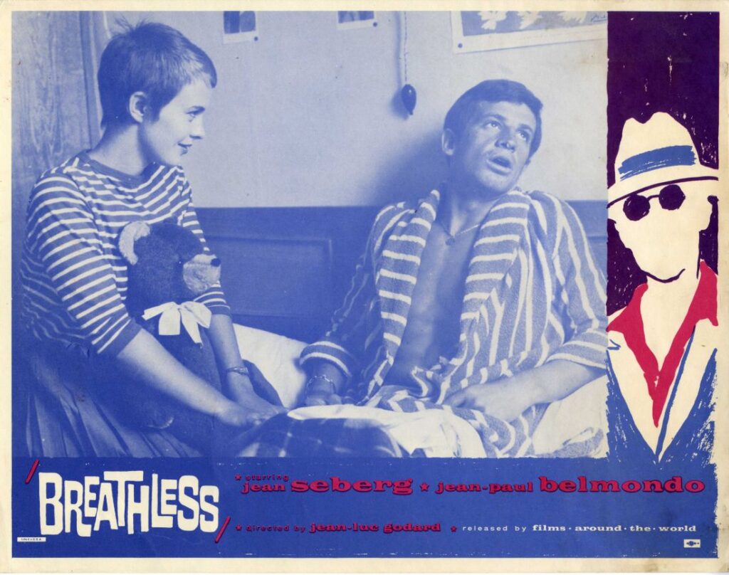 BREATHLESS (1960; 1961 first US-release) Lobby card